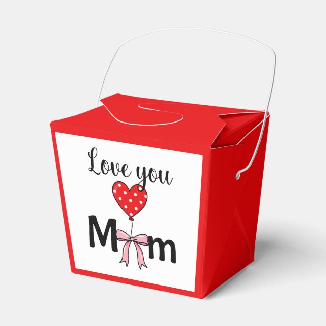 Söt och stilren “Love You Mom” Presentaskar (Framsidan Sidan)