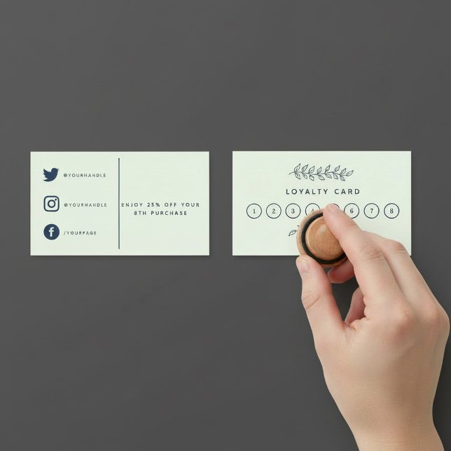 Söt- och trädgårdslojalitetskort. lojalitetskort (Pretty plant shop, garden loyalty card.)