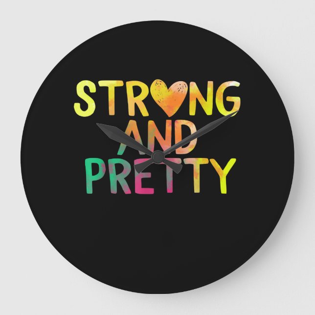 Söt och träningsfacktighet för starka kvinnor stor klocka (Framsida)