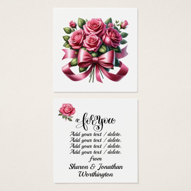 Söt och trötthet fyrkantigt visitkort (Framsida & baksida)