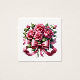 Söt och trötthet fyrkantigt visitkort