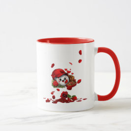 Söt och underbar valentinbasebolldesign mugg