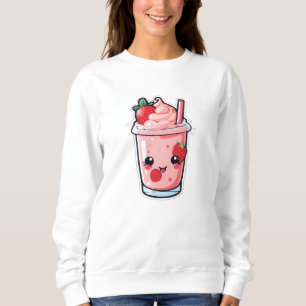 Söt och vacker kawaii jordgubbsbär mjölk t shirt