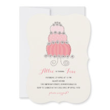 Söt och vismisk Rosa Cake Girl Födelsedagsfest