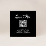 Söt och vit svart | OSA med QR-kod Tilläggskort<br><div class="desc">De här enkla och snyggt, mörk svarta bröllop-detaljkort är ett enkelt sätt för dina gäster att OSA till ditt evenemang. Du kan inkludera både din egen QR-kod och din bröllop-webbplats så att dina gäster kan svara på ett enkelt sätt. Korten i bröllop har en vit manustypografi i vintage med stil...</div>