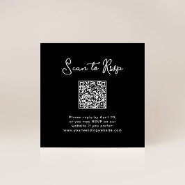 Söt och vit svart | OSA med QR-kod Tilläggskort