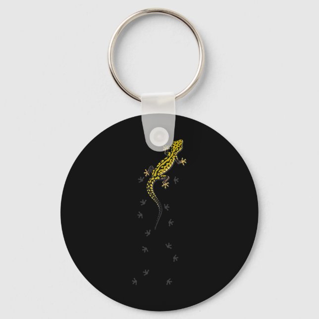 Söt ödla reptil leopardgecko present för män Wo Nyckelring (Framsida)