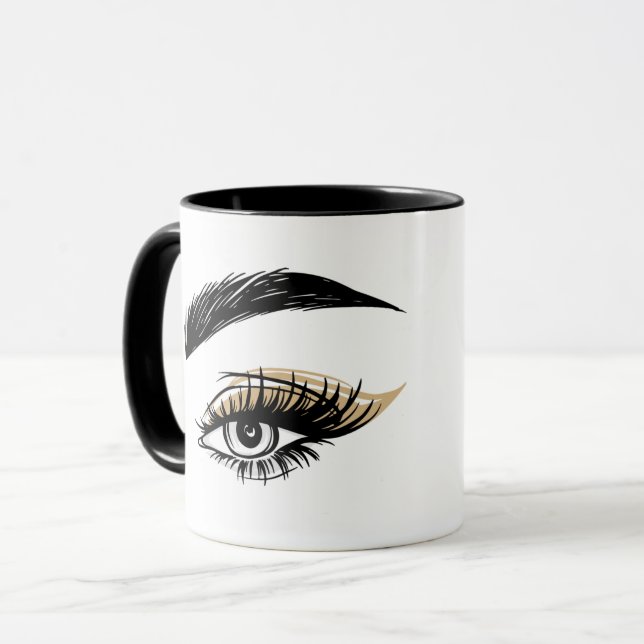 Söt Öga Beauty Salon Makeup Eyelash Lash Mugg (Framsida vänster)