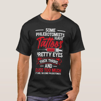 Söt Öga Tjockt Flebotomist Kvinnor i tjock lår T Shirt