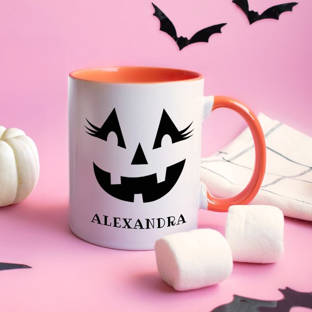 Söt ögonfranspumpa Halloween-namn Mugg (Skapare uppladdad)