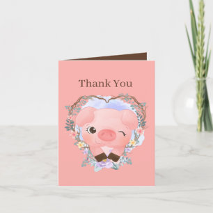 Söt, oisex-babygris tillför känslor tack kort