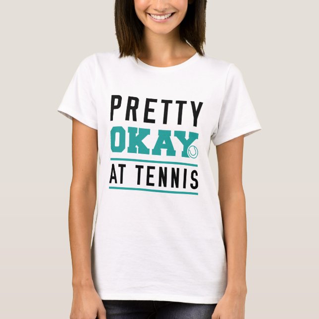 Söt okej vid Tennis T Shirt (Framsida)