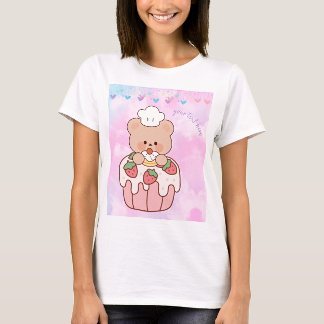 söt ökenredigerbar t shirt (Framsida)