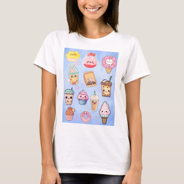 söt ökenredigerbar t shirt (Framsida)
