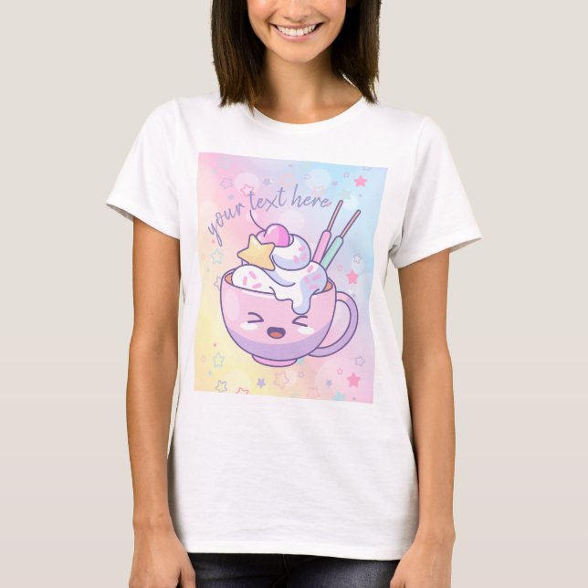 söt ökenredigerbar t shirt (Framsida)