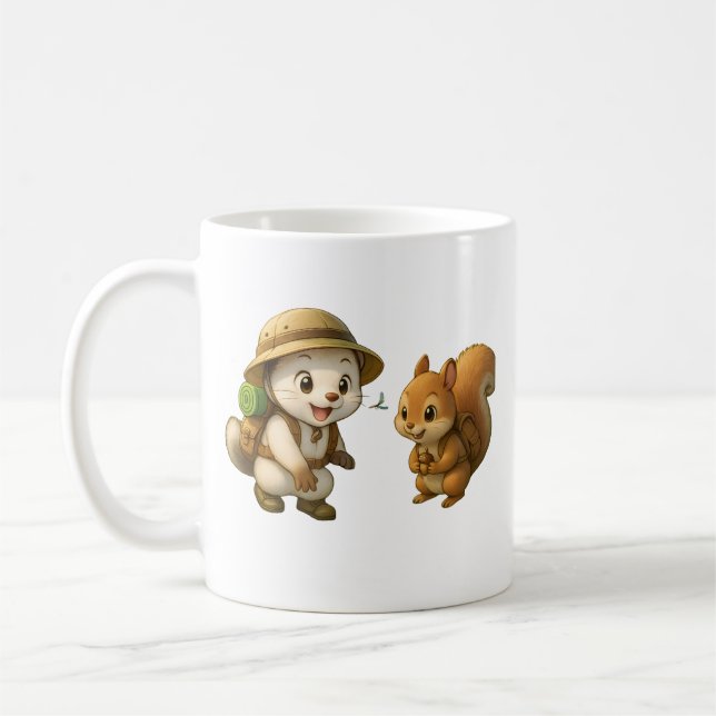 Söt Okojo och ekorre-mugg – Okojo och vänner Kaffemugg (Vänster)