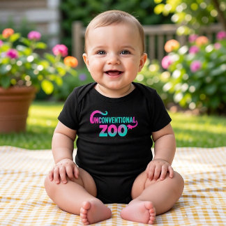 Söt okonventionell zoo svart tvåsidig t shirt