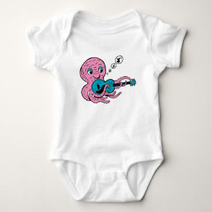 Söt oktopus som spelar gitarr t shirt