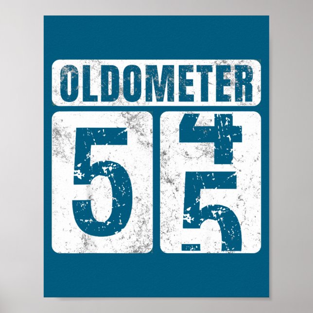 Söt Oldometer 55 Vintage Rolig 55-årsdag Poster (Framsidan)