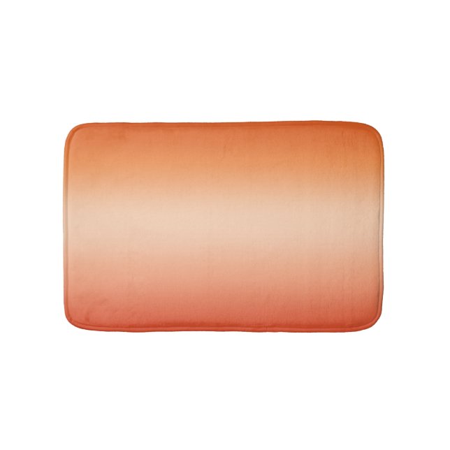 Söt Ombre Hett, sommartid, Orange & Apricot Gradie Badrumsmatta (Framsidan)