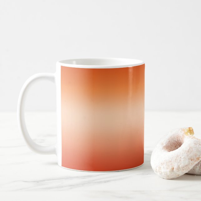 Söt Ombre Hett, sommartid, Orange & Apricot Gradie Kaffemugg (Med munk)