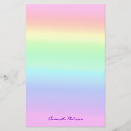 Söt Ombre Pastel Rainbow Brevpapper