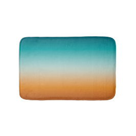 Söt Ombre Sunny Orange & Teal Blue Gradient Badrumsmatta