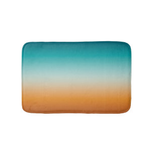 Söt Ombre Sunny Orange & Teal Blue Gradient Badrumsmatta