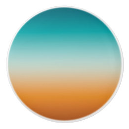 Söt Ombre Sunny Orange & Teal Blue Gradient Knopp