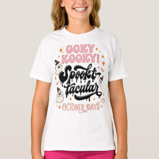 Söt Ooky Kooky Skräckinjagande Halloween Flick-T-S T Shirt