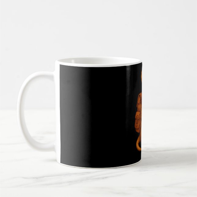 Söt opossum backpacker camping vandrare skog kaffemugg (Vänster)