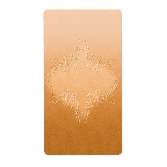 Söt Orange Apothecary Label Fraktsedel (Framsidan)