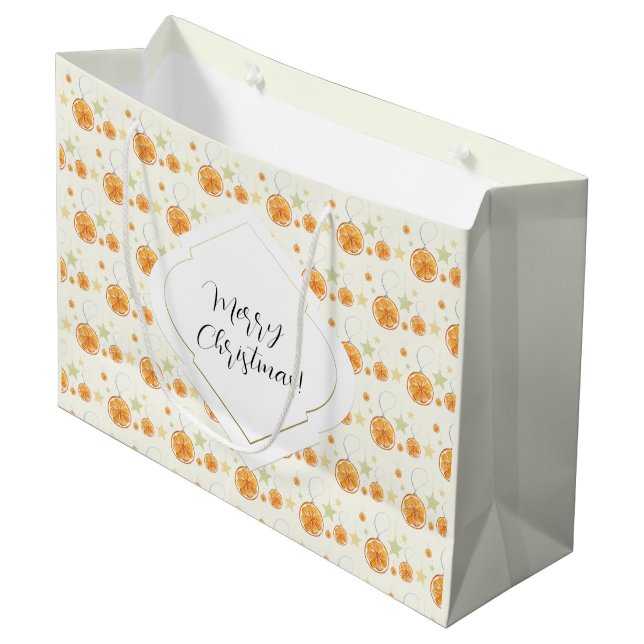 Söt orange beige jul akvarell mönster (Framsidan Vinklad)