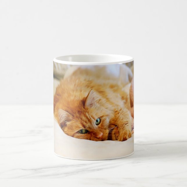 Söt Orange Cat Mugg (Center)