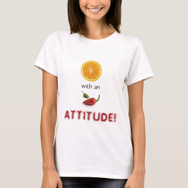 Söt orange & Chili Tee Shirt (Framsida)