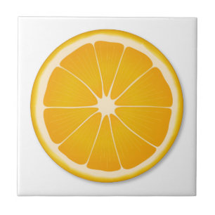 Söt Orange Citrus Fruit Kitchen and Garden Kakelplatta