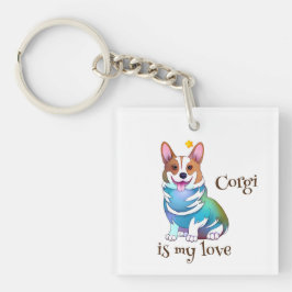 Söt orange corgi för ett positivt humör