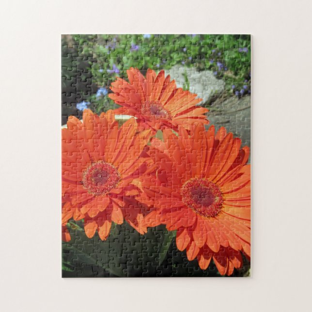 Söt Orange Daisy Flower Photo Puzzle Pussel (Vertikal)