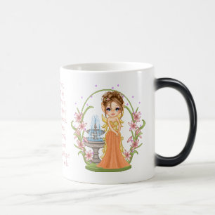 Söt Orange Fe Pixel Art Magisk Mugg