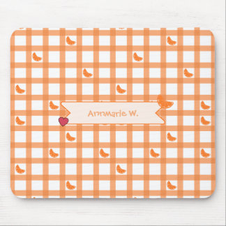 Söt orange gingham musmatta