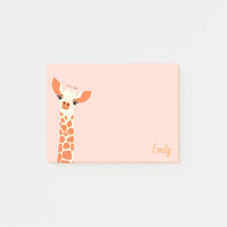 Söt Orange Giraffe Post-it Block