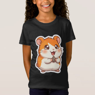Söt orange hamster som håller solrosfrö Rolig K T Shirt