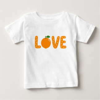 Söt Orange KÄRLEK Barn T-Shirt