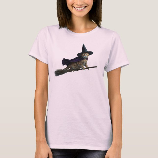 Söt Orange Katt Halloween T-Shirt (Framsida)