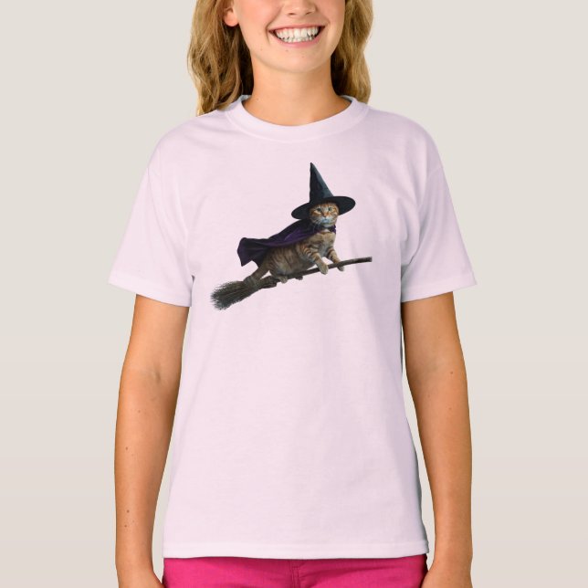 Söt orange katt Halloween T-shirt för barn (Framsida)