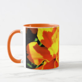 Söt Orange Marigolds Sunny Flowers Cheerful Mugg