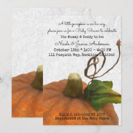 Söt Orange Sagobok Prinsessa Baby Shower Inbjudningar