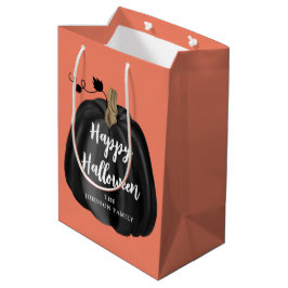 Söt orange script pumpa glad halloween