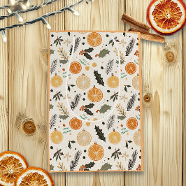 Söt Orange Segment och Gräs jul