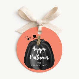 Söt Orange Skrift Pumpa Gott Halloween Gåvor Etiketter